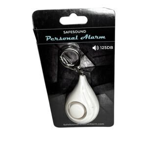 SafeSound Personal Alarm Self Defense Emergency Keychain White 125DB